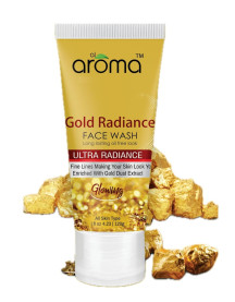 Alaroma Gold Radiance Face Wash | Anti Ageing Properties | Enriched With Gold Dust | All Skin Types | 120gm