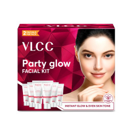VLCC Party Glow Facial Kit - 60g | Intense Glow For Clear, Bright Skin |