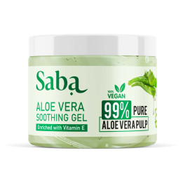 Saba Pure Aloe Vera Gel Enriched With Vitamin E for Acne 100g